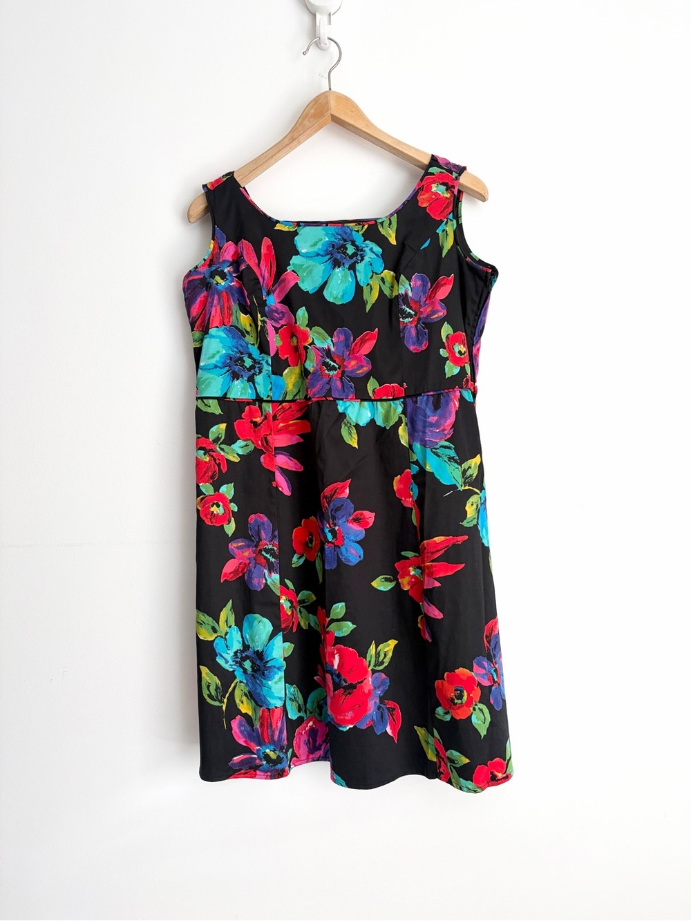 Tropical Floral Cotton Blend Fit and Flare Dress - Size 14 - NWT - Picture 2 of 8